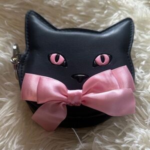 NWT Bath & Body Works Black and Pink Cat Key Holder